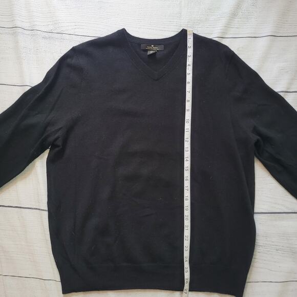 Daniel Bishop Size XL 100% Extra Fine Merino Wool V-Neck Sweater Men's - Picture 3 of 8